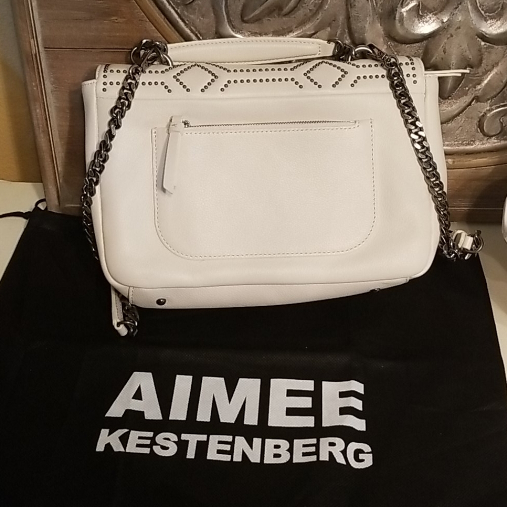 Aimee Kestenberg White Studded Shoulder Bag - Picture 15 of 16